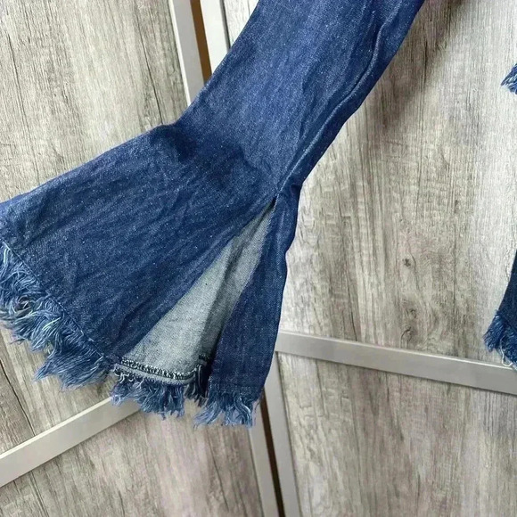 Maggie Marilyn Denim Jacket Sz 10 Belted Pockets Contemporary Blue Color - Picture 5 of 9